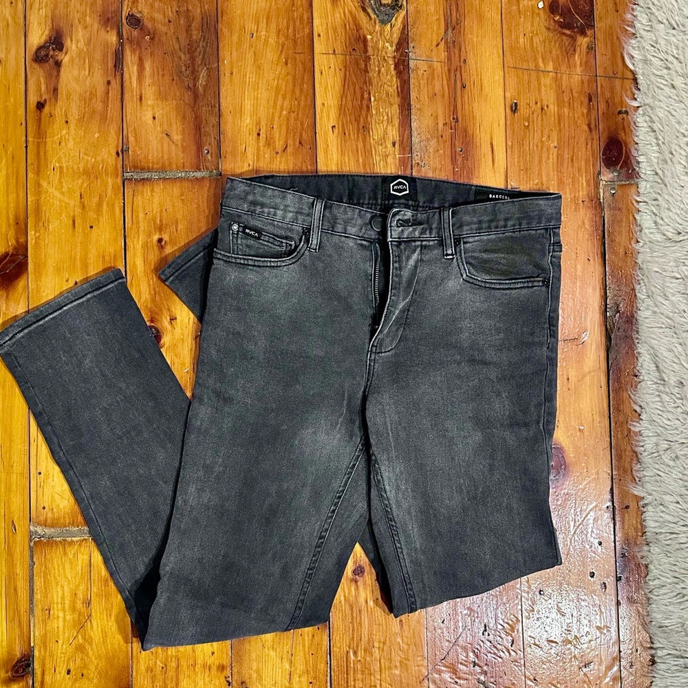 RVCA Vintage Dagger Black Washed Denim Jeans